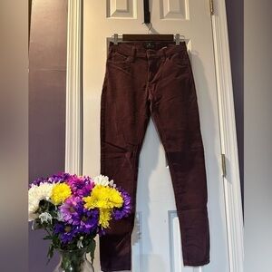Lucky Brand Burgundy Straight Leg Pants